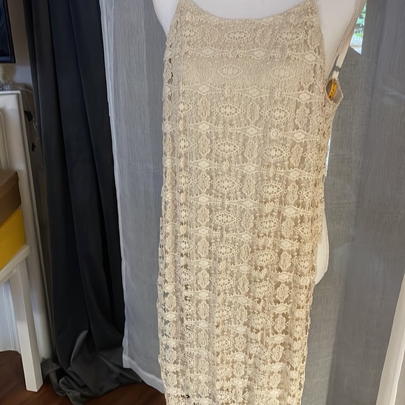 Cream off white long summer dress small - Picture 3 of 5